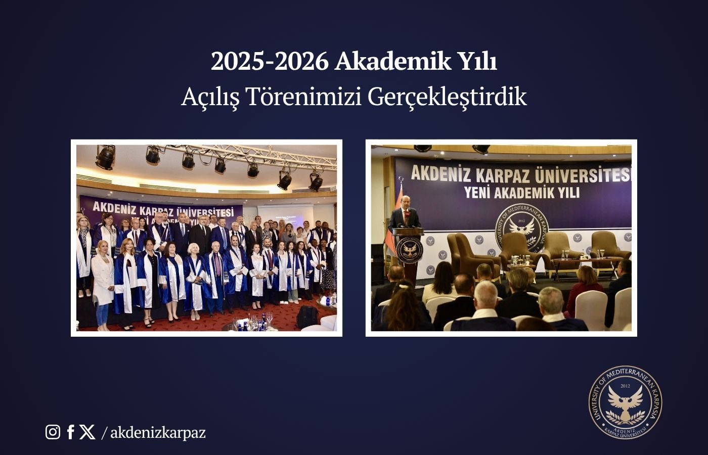 2025-2026 Akademik Yılı Açılış Törenimizi Gerçekleştirdik