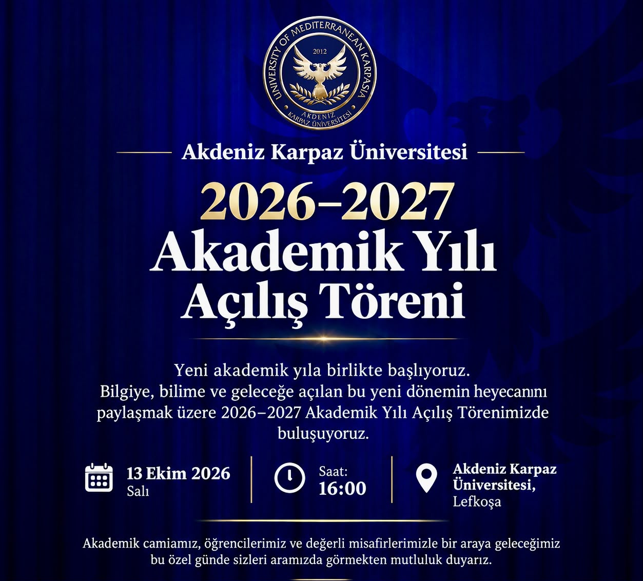 2026–2027 Akademik Yılı Açılış Töreni